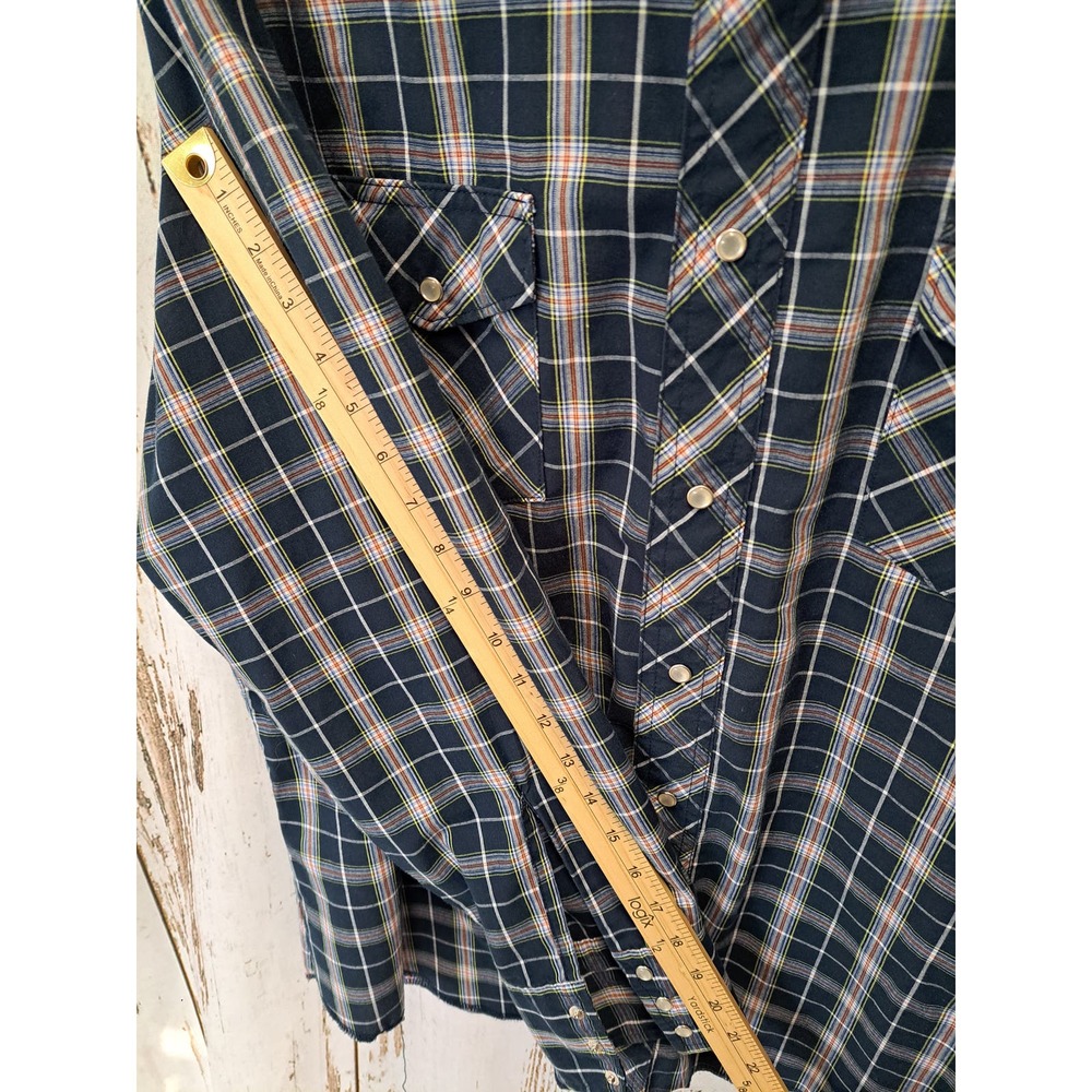 Wrangler Western Shirts Men's Long-Sleeved Button-Down Checkered Shirt - Picture 5 of 7